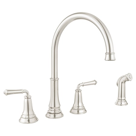 American Standard Delancey 2-Handle High-Arc Kitchen Faucet, Polished Nickel 4279701.013